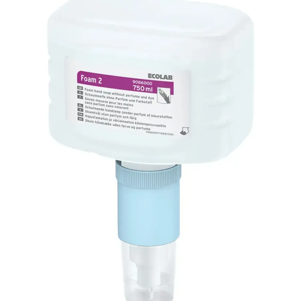 Håndsæbe, Ecolab, 750 ml, uden farve og parfume - 6 stk