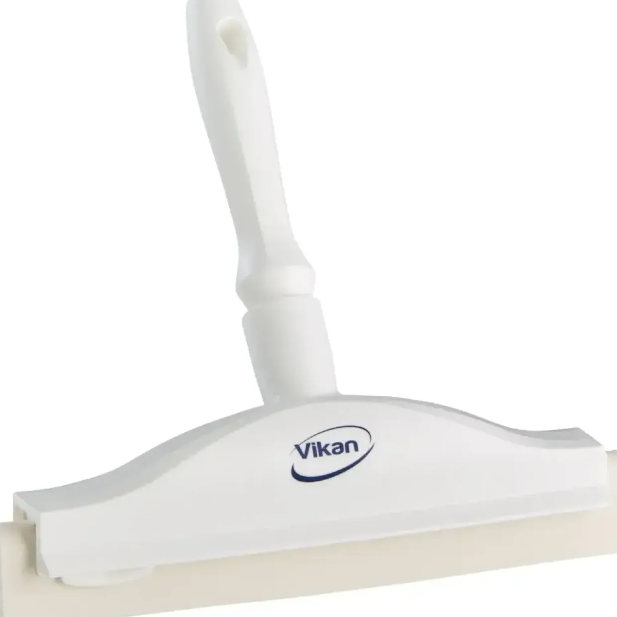 Håndskraber, Vikan Hygiejne, hvid, med fast led, hvidt gummi, 25 cm
