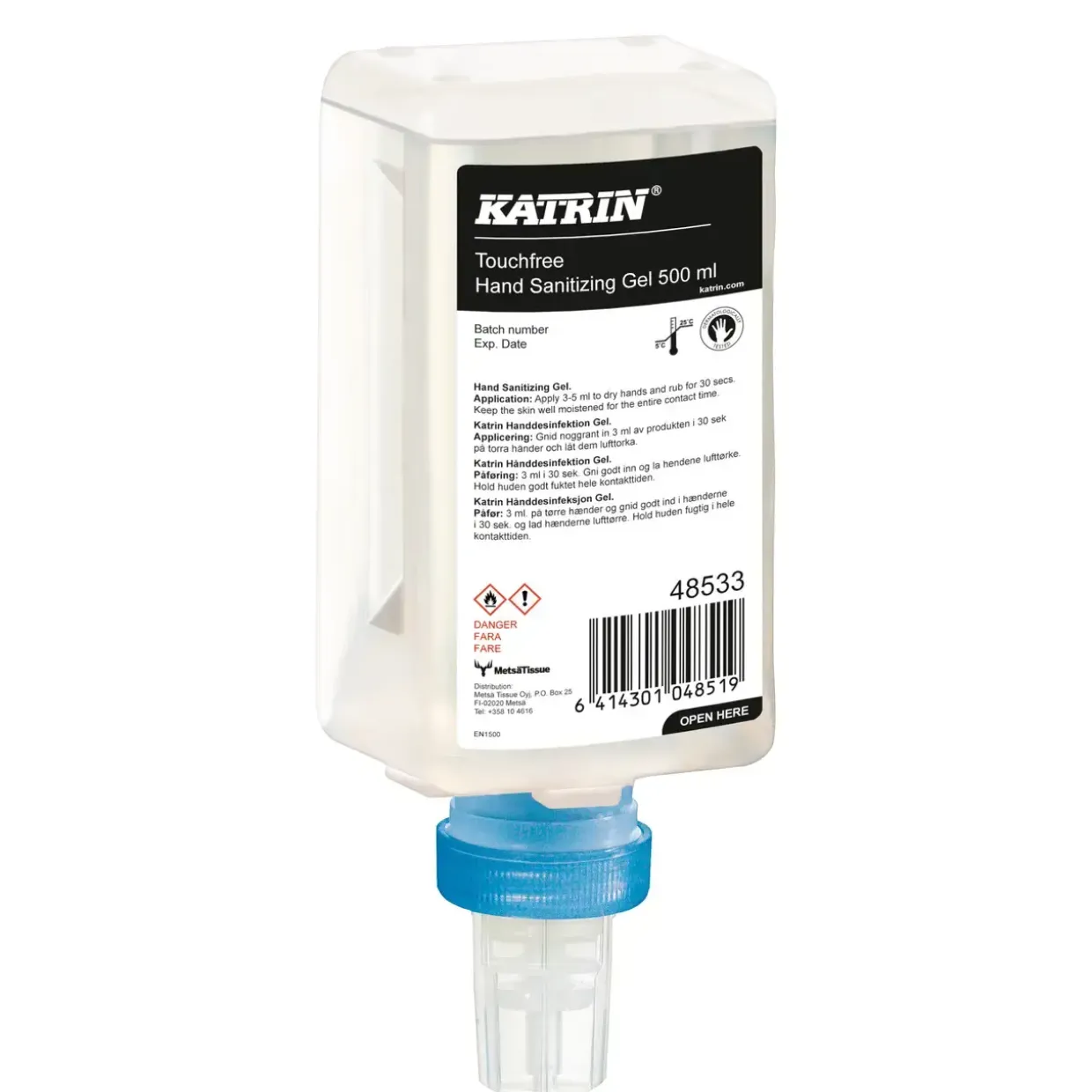 Håndsprit gel - Katrin 500 ml - 80,8 % alkohol