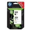 HP 301, Blækpatron, Sort & Farve, 165 sider, Sampak