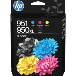 HP 951 CMY/950 Blk Ink Crtg Cmbo 4-pack