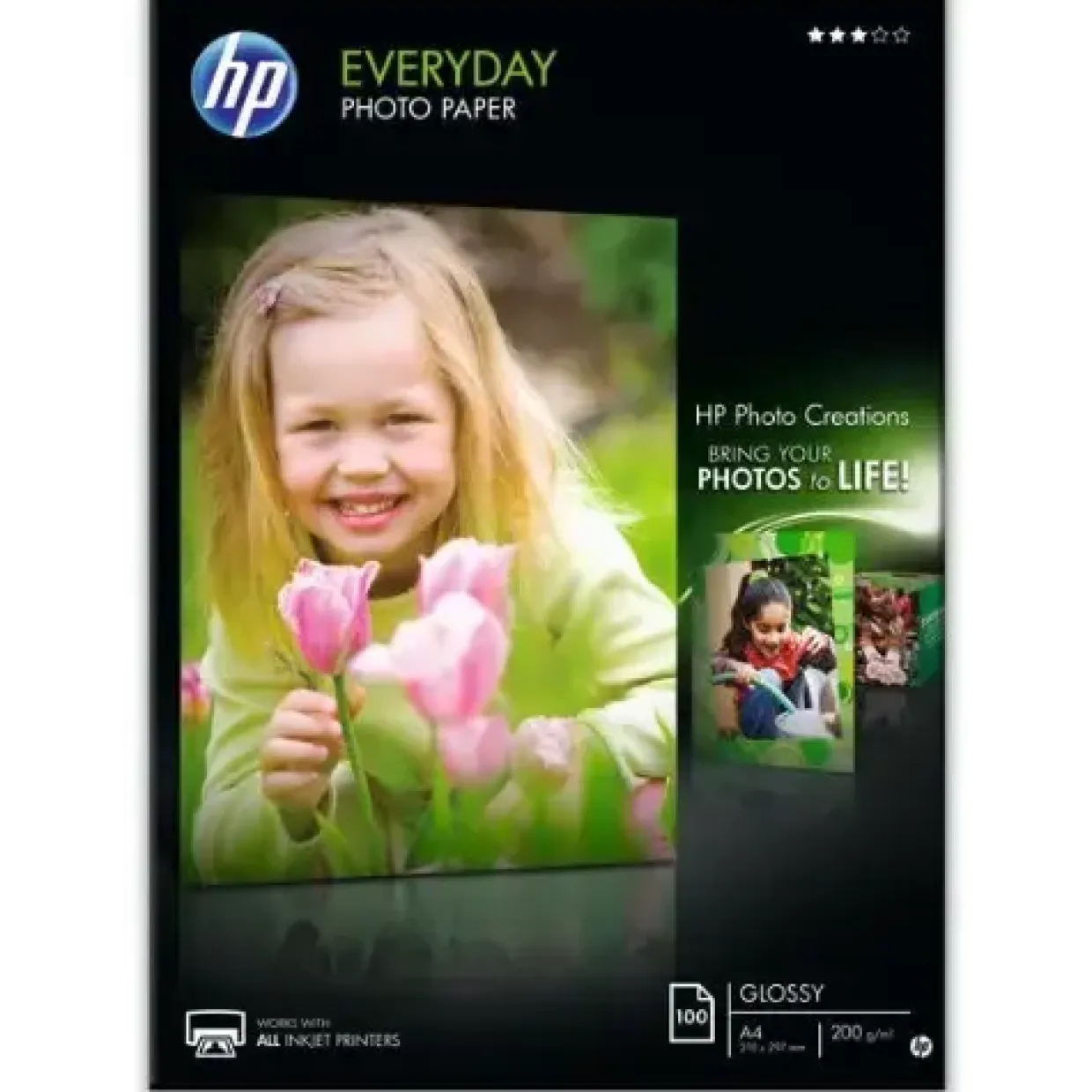 HP fotopapir - A4 Everyday Glossy 200 gram - 100 ark