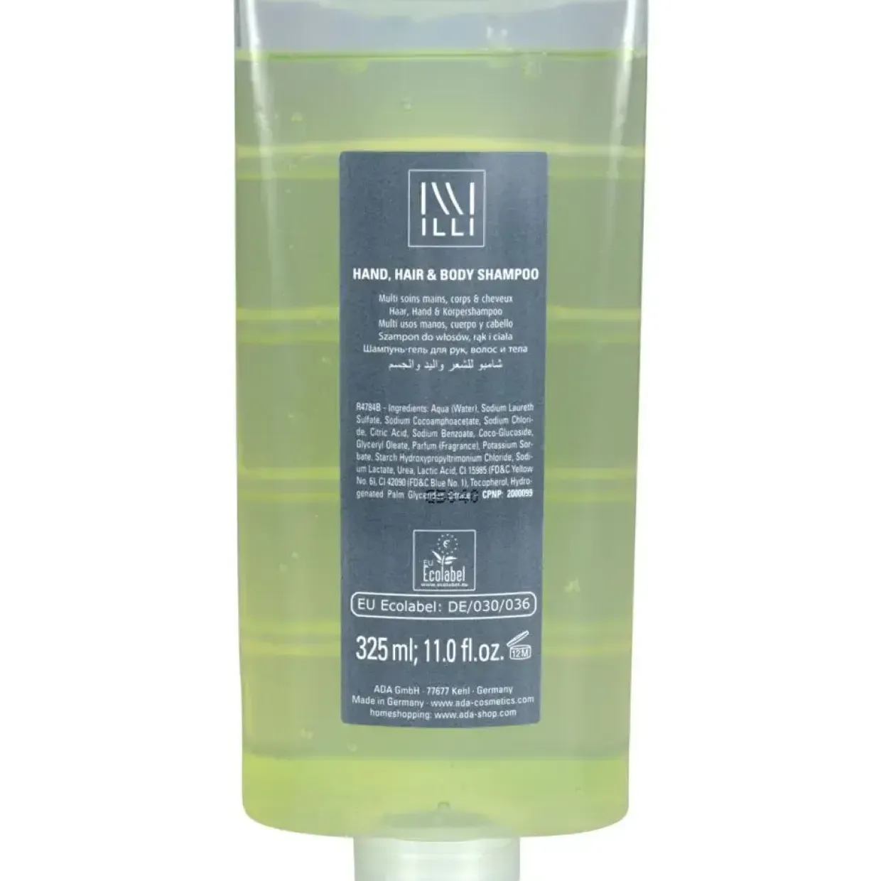 Hår, hånd og bodyshampoo, ILLI, uden farve, med parfume