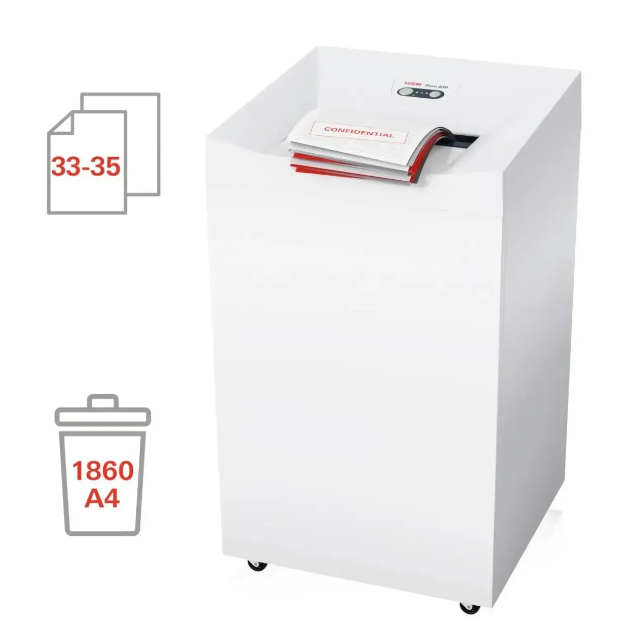 HSM Pure makulator 830 P4 4,5x30 konfetti
