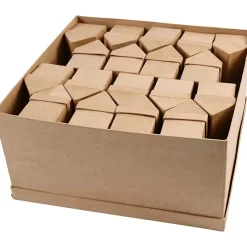Huse i papmaché 6x8,5x10,5 cm - 40 stk