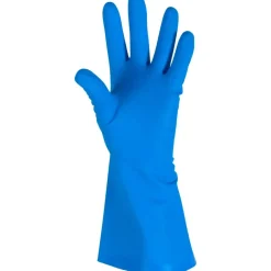 Husholdningshandske, DPL Interface soft, 8, blå, nitril, pudderfri, uden velour, anatomisk formet - 12 par