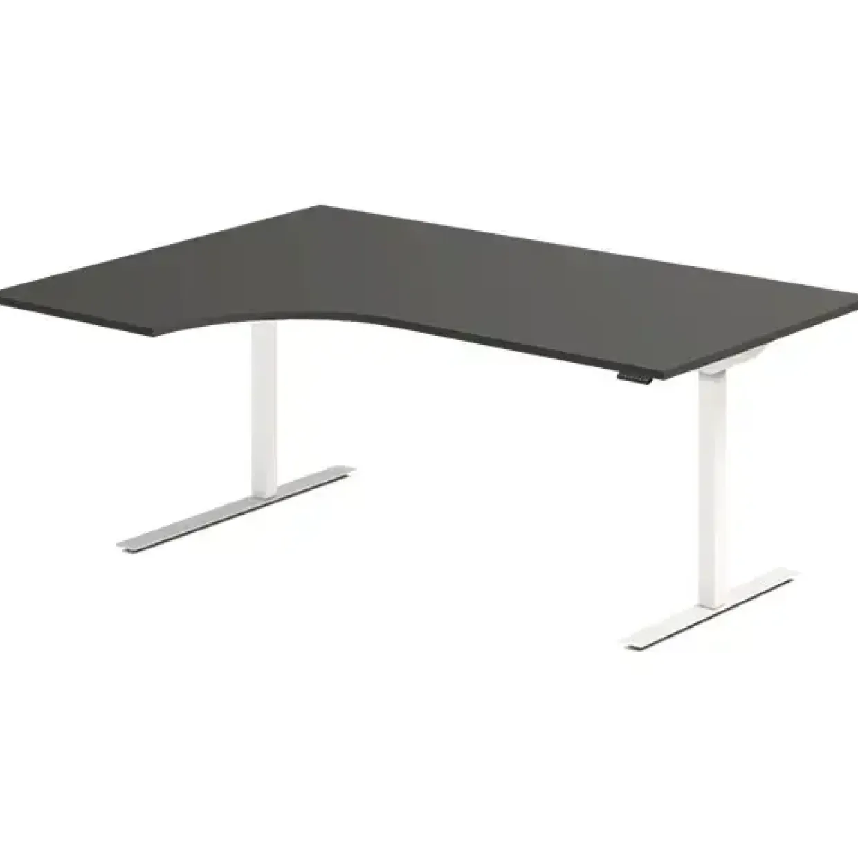 Hæve-sænkebord DNA, Antracit 1800x1200 mm Venstre 2-ben/Hvid