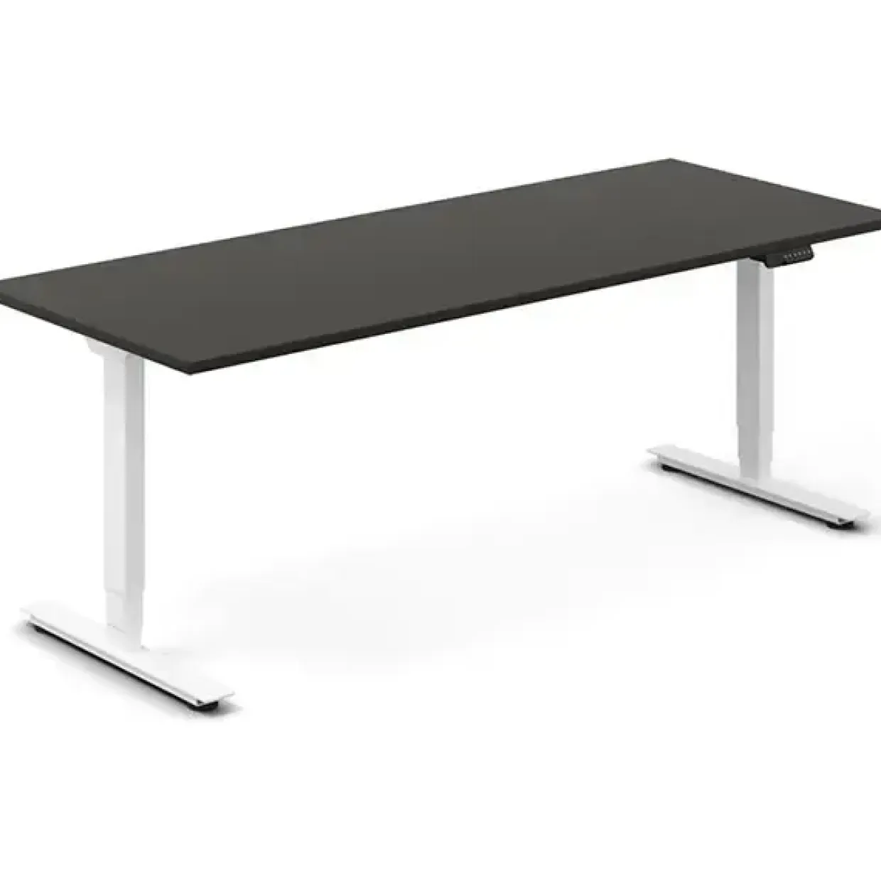 Hæve-sænkebord DNA, Antracit 2000x800 mm 2-ben/Hvid