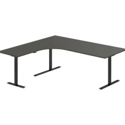 Hæve-sænkebord DNA, Antracit 2000x1800 mm Venstre 3-ben/Sort