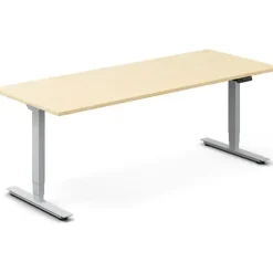 Hæve-sænkebord DNA, Birk 2000x800 mm 2-ben/Alugrå