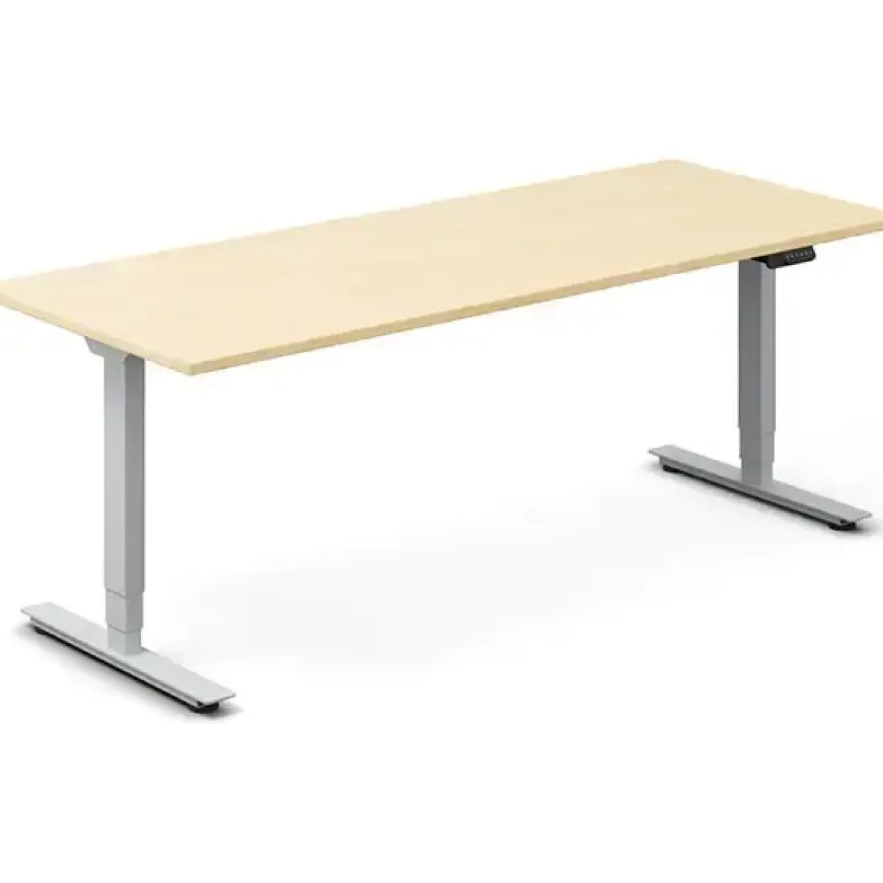 Hæve-sænkebord DNA, Birk 2000x800 mm 2-ben/Alugrå
