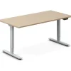 Hæve-sænkebord DNA, Eg 1600x800mm 2-ben/Alugrå