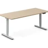 Hæve-sænkebord DNA, Eg 1800x800mm 2-ben/Alugrå