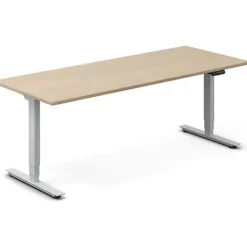 Hæve-sænkebord DNA, Eg 2000x800mm 2-ben/Alugrå