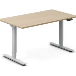 Hæve-sænkebord DNA, Eg 1400x800mm 2-ben/Alugrå