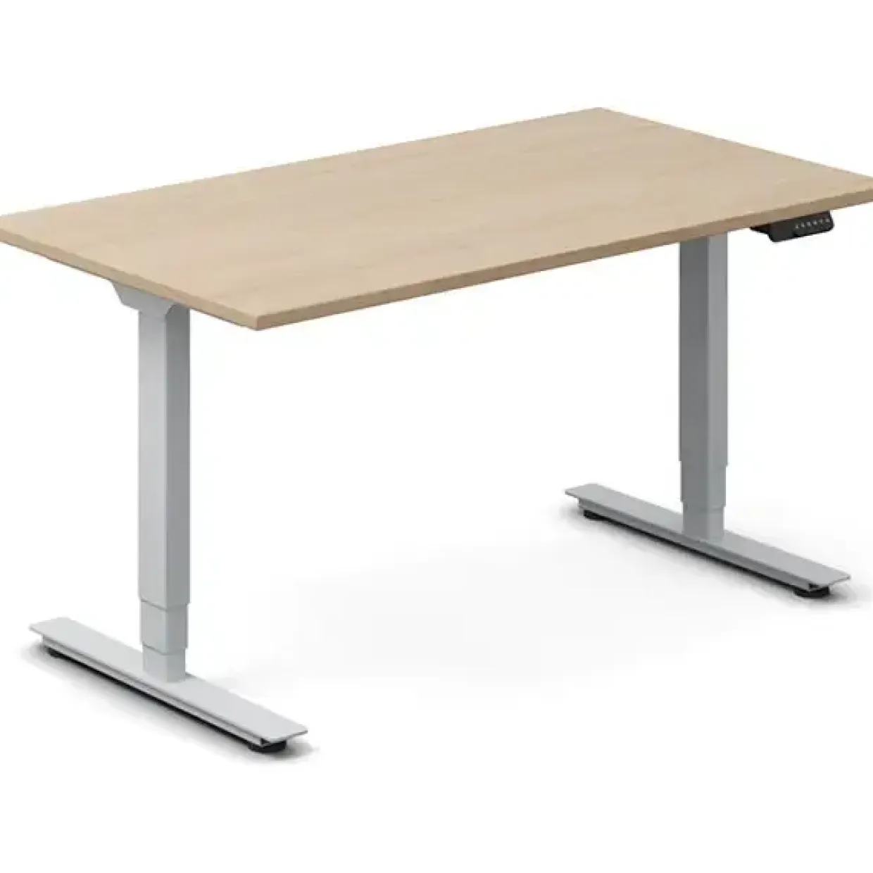 Hæve-sænkebord DNA, Eg 1400x800mm 2-ben/Alugrå