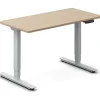 Hæve-sænkebord DNA, Eg 1200x600mm 2-ben/Alugrå