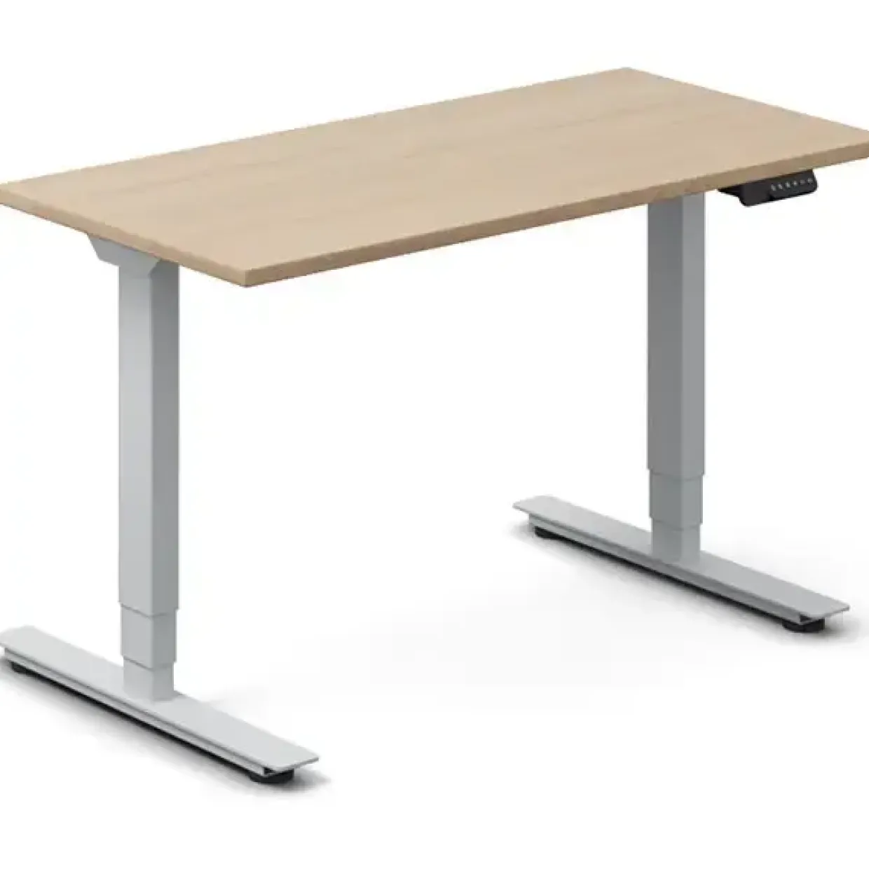 Hæve-sænkebord DNA, Eg 1200x600mm 2-ben/Alugrå