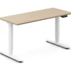 Hæve-sænkebord DNA, Eg 1400x600mm 2-ben/Hvid