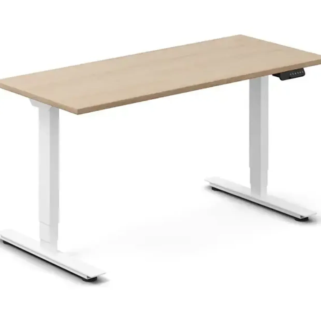 Hæve-sænkebord DNA, Eg 1400x600mm 2-ben/Hvid