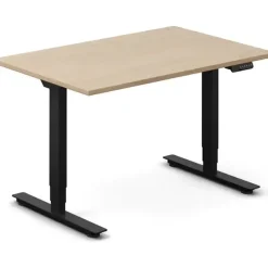 Hæve-sænkebord DNA, Eg 1200x800mm 2-ben/Sort