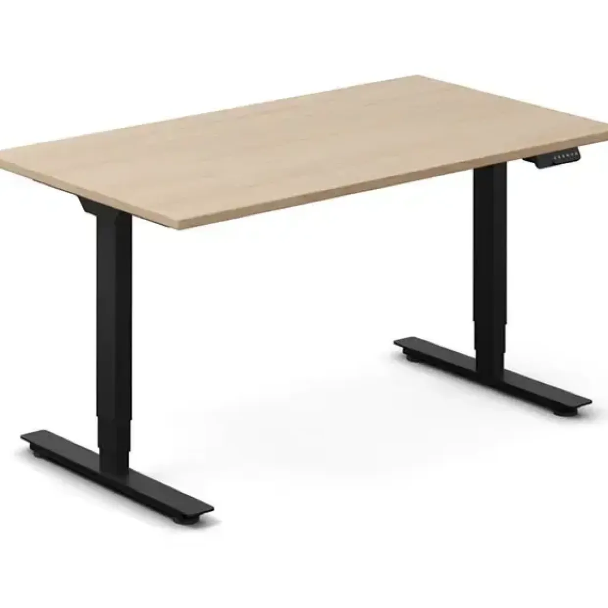 Hæve-sænkebord DNA, Eg 1400x800mm 2-ben/Sort