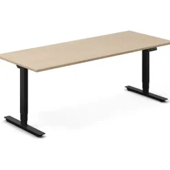 Hæve-sænkebord DNA, Eg 2000x800mm 2-ben/Sort