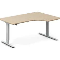 Hæve-sænkebord DNA, Eg 1600x1200mm Højre 2-ben/Alugrå
