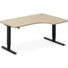 Hæve-sænkebord DNA, Eg 1600x1200mm Højre 2-ben/Sort