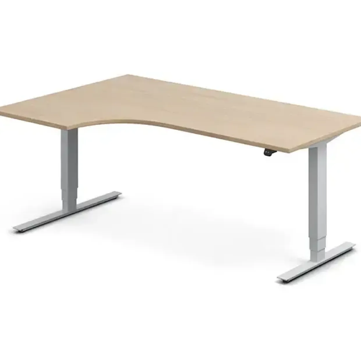 Hæve-sænkebord DNA, Eg 1800x1200mm Venstre 2-ben/Alugrå