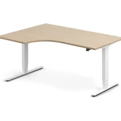 Hæve-sænkebord DNA, Eg 1600x1200mm Venstre 2-ben/Hvid