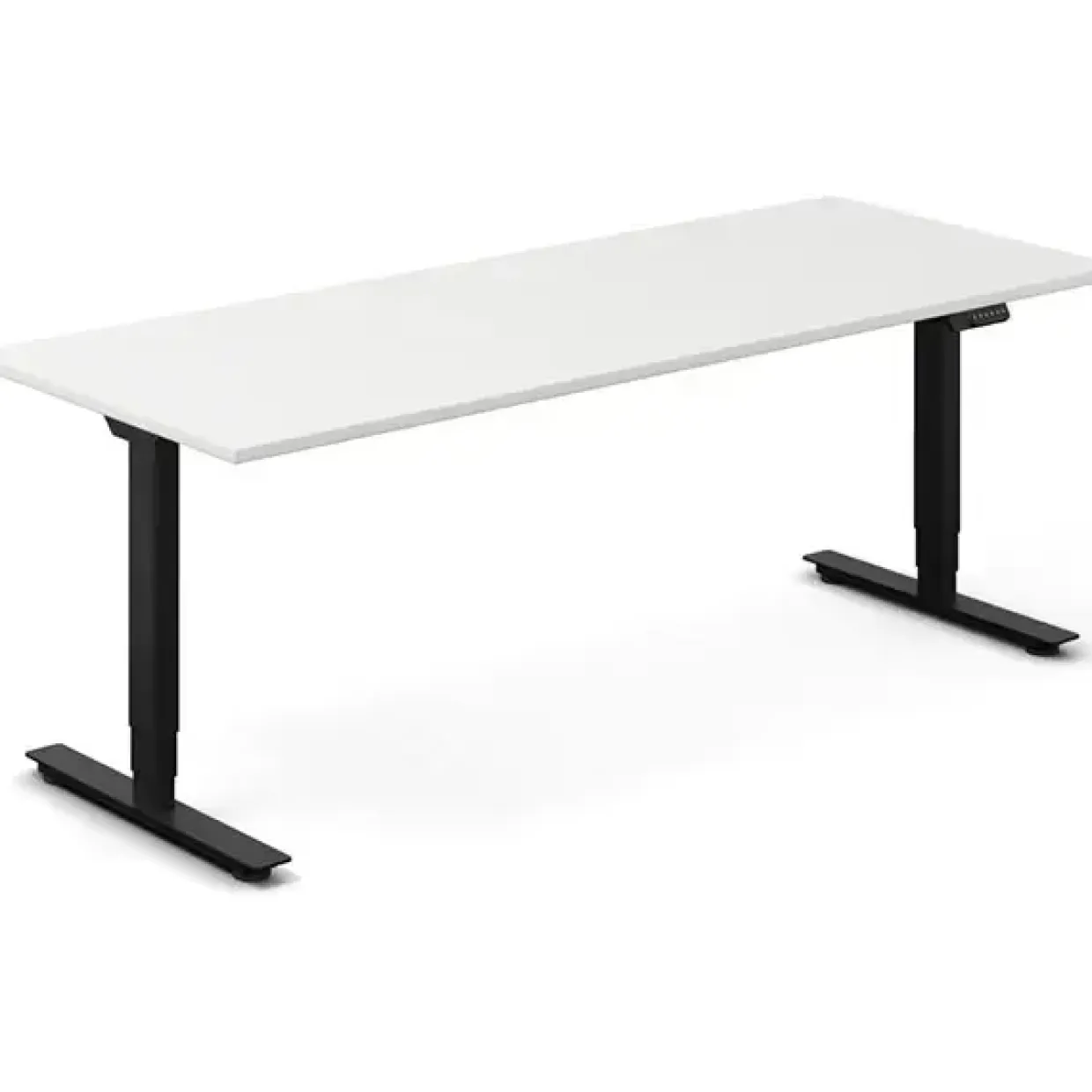 Hæve-sænkebord DNA, Hvid 2000x800mm 2-ben/Sort