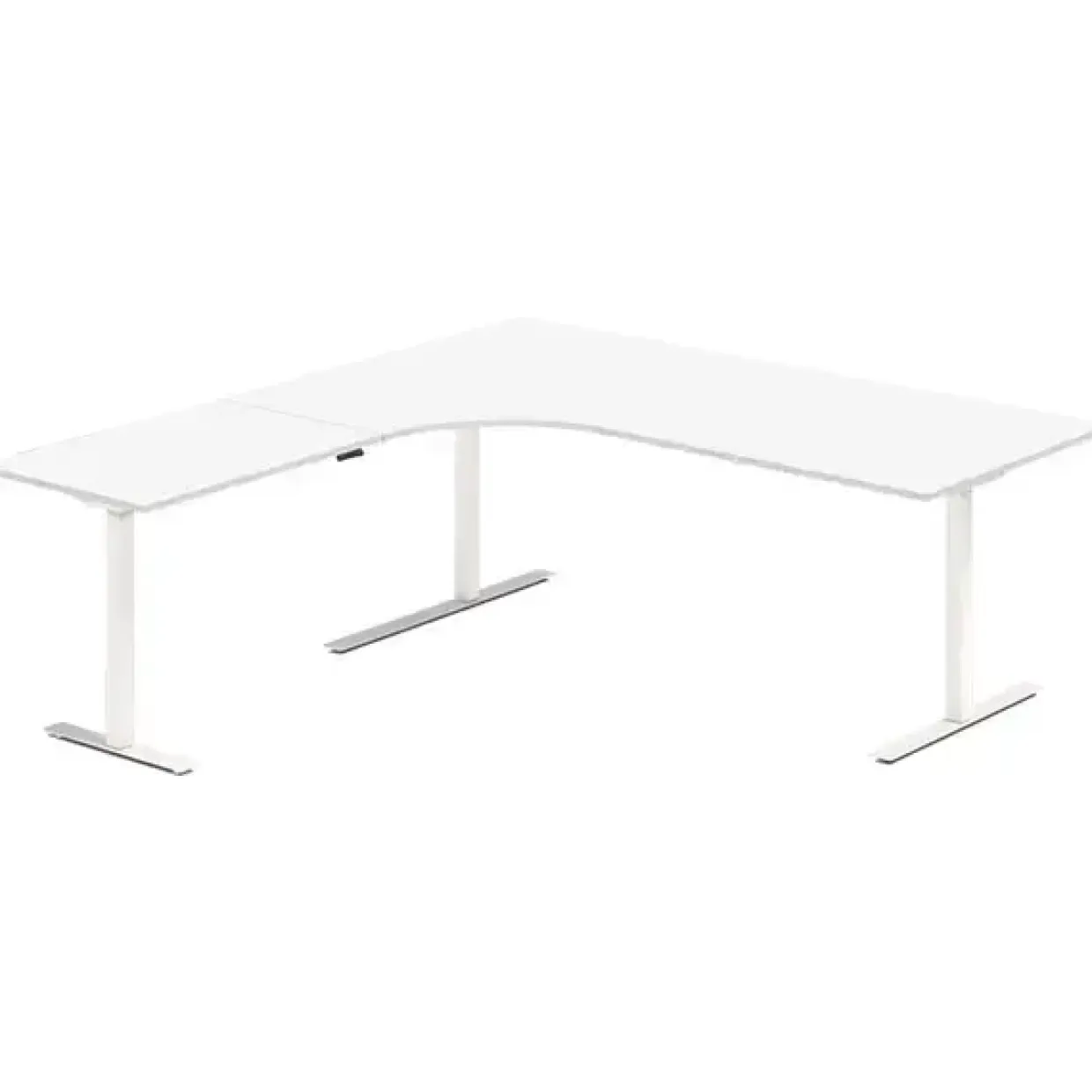 Hæve-sænkebord DNA, Hvid 2000x2000 mm Venstre 3-ben/Hvid