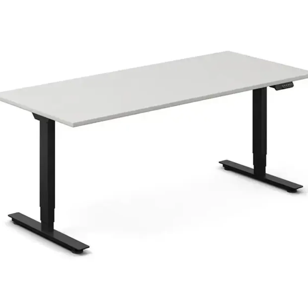Hæve-sænkebord DNA, Lysgrå 2000x800 mm 2-ben/Sort