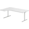 Hæve-sænkebord DNA, Lysgrå 2000x1200 mm Venstre 2-ben/Alugrå