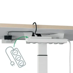 Hæve-sænke bord - Leitz Ergo Small - Elektrisk - 80x60 cm - Hvid