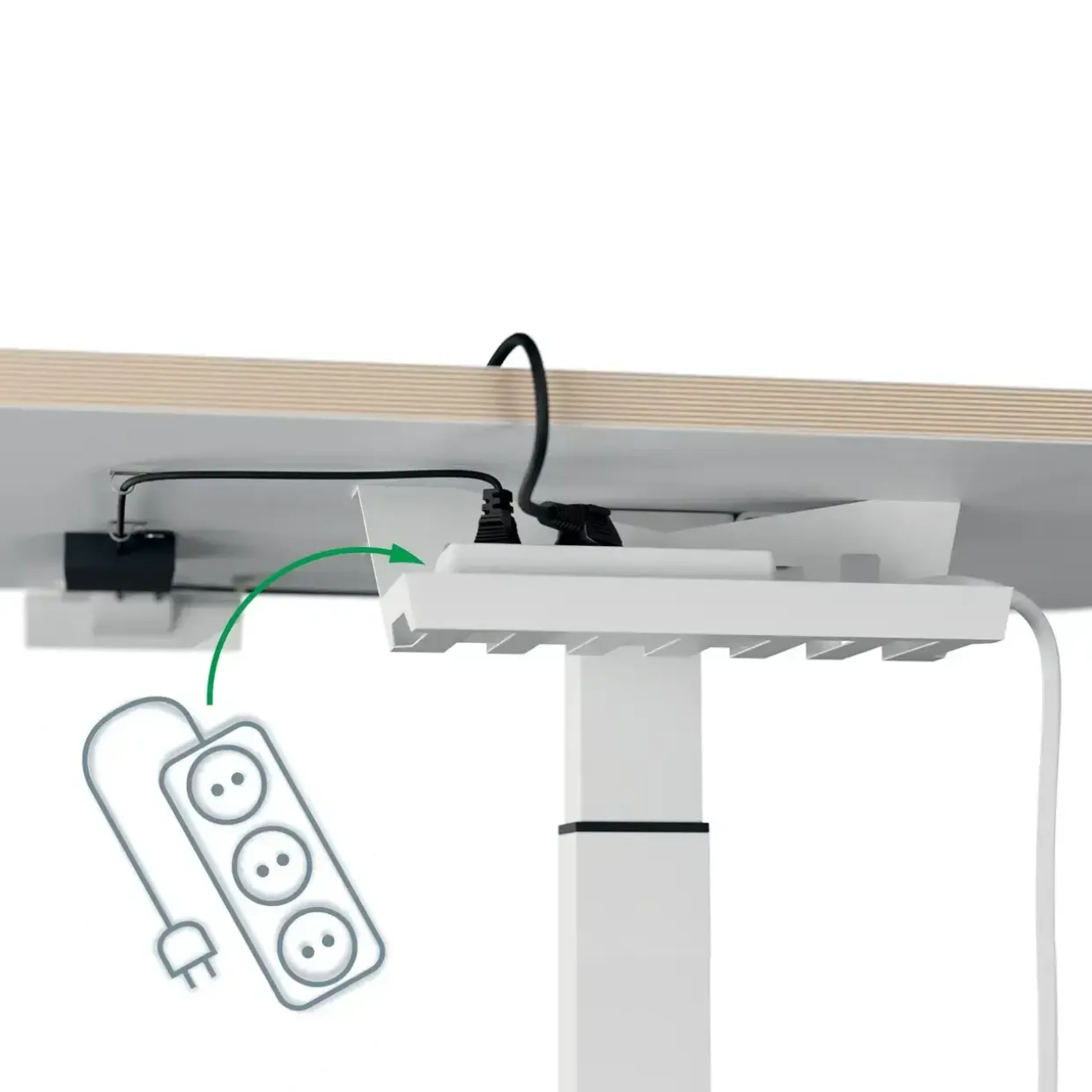 Hæve-sænke bord - Leitz Ergo Small - Elektrisk - 80x60 cm - Hvid