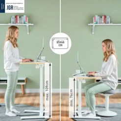 Hævesænkebord - Leitz Ergo - Small - Foldbart 65x46cm - Hvid