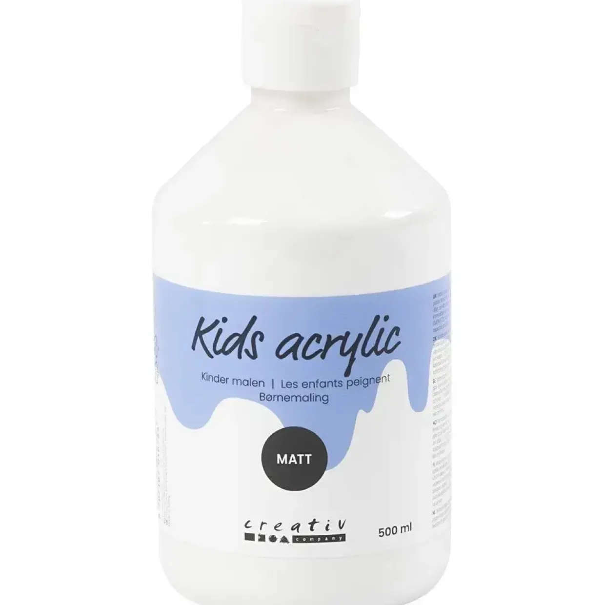 Hvid akrylmaling A-Color, 02 - mat (plakatfarve), 500ml