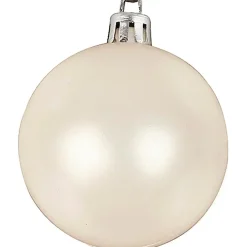 Hvide julekugler, perlemor, 6 cm perlemor - 20 stk.