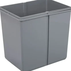 Inderspand - grå plast - 15 l - med hank - til køkkenskabsspand