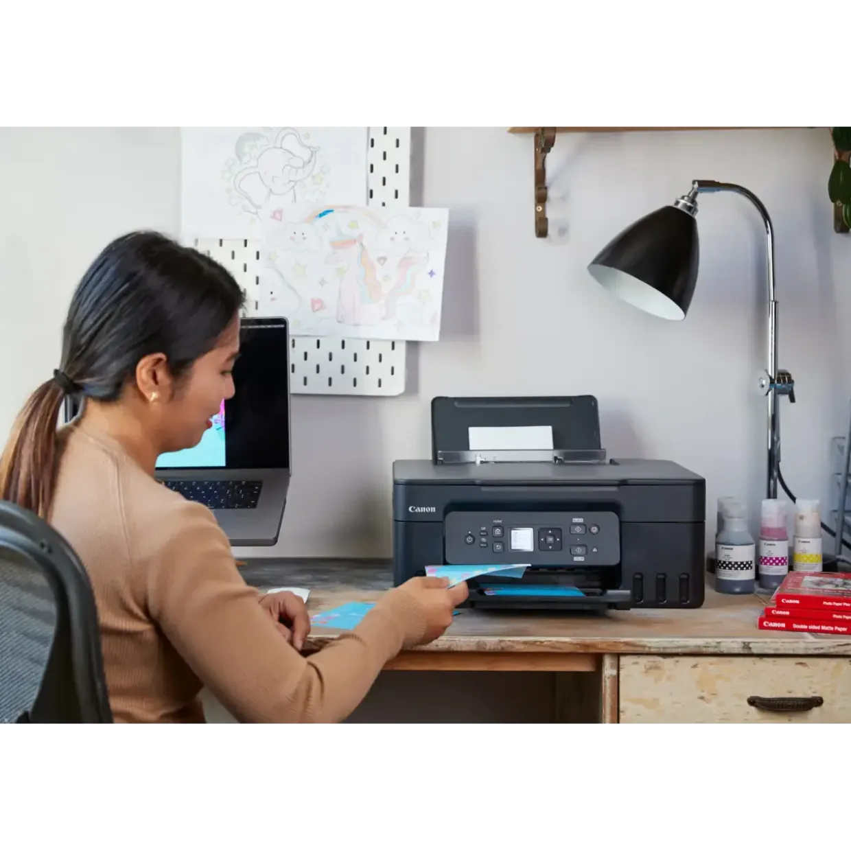 Inkjetprinter - Canon PIXMA G3570 MegaTank - 3-i-1 - Wi-Fi