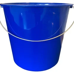 Inventarspand, 24cm, Ø27cm, 10 l, blå, metal/PP, med hank