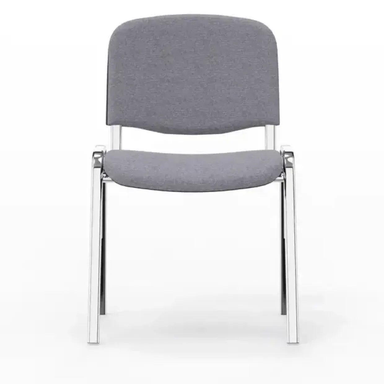 Iso stol, Grå med krom stoleben