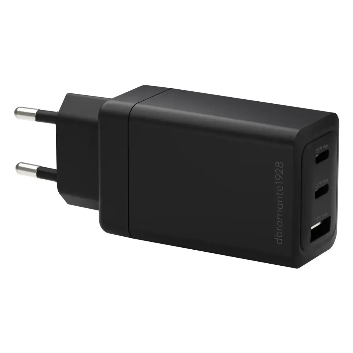 IT Charger - Dbramante1928 re-charge 2xUSB-C 65W + 1xUSB-A Sort