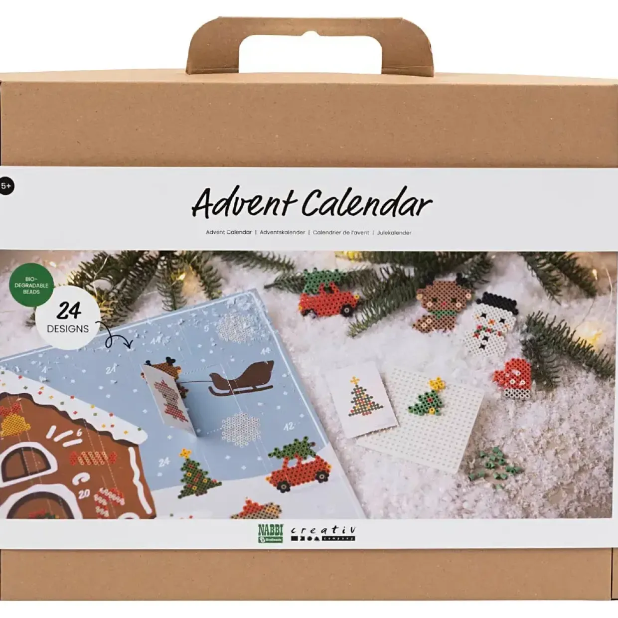 Julekalender - NABBI BioBeads - 24 designs - Karton med print