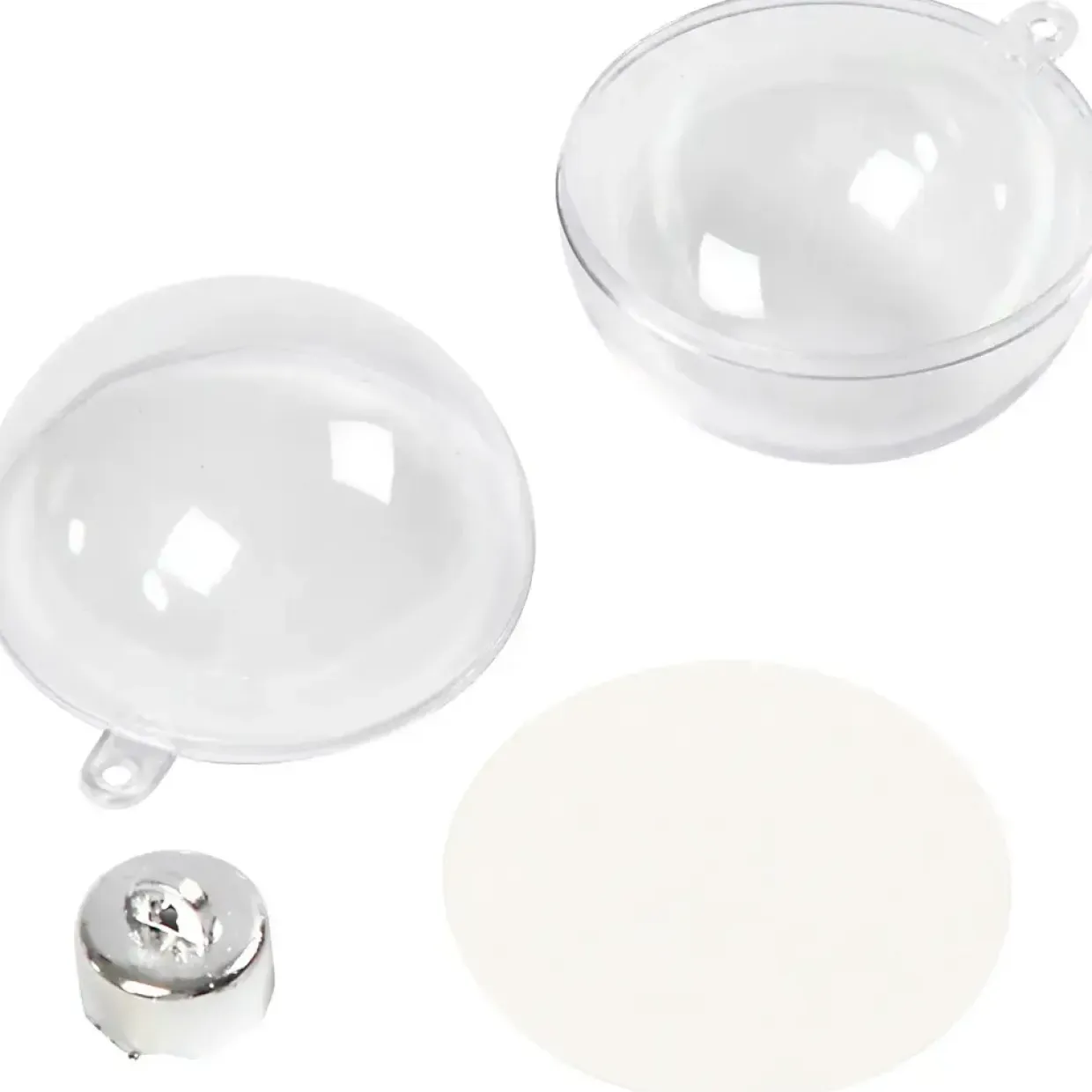 Julekugler Klar Plast - 5 cm - 10 stk