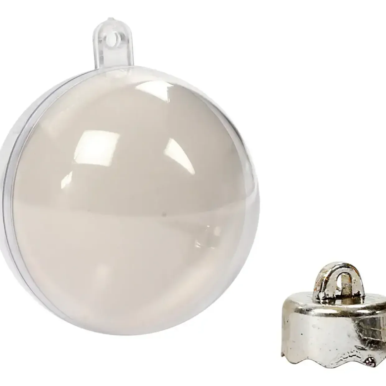 Julekugler Klar Plast - 5 cm - 10 stk