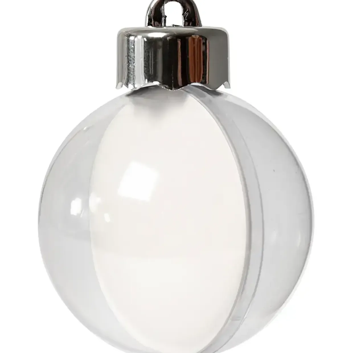 Julekugler Klar Plast - 5 cm - 10 stk
