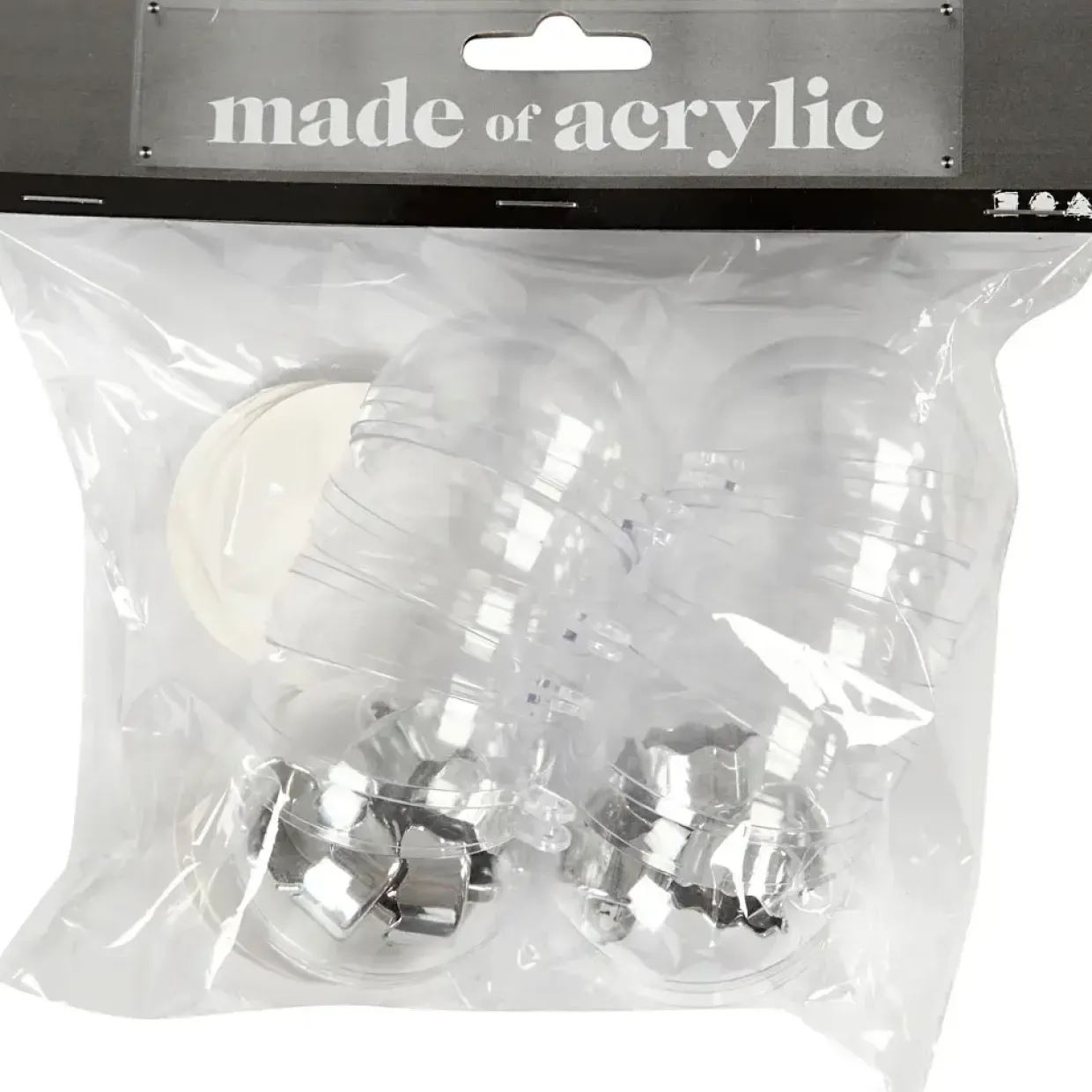 Julekugler Klar Plast - 5 cm - 10 stk